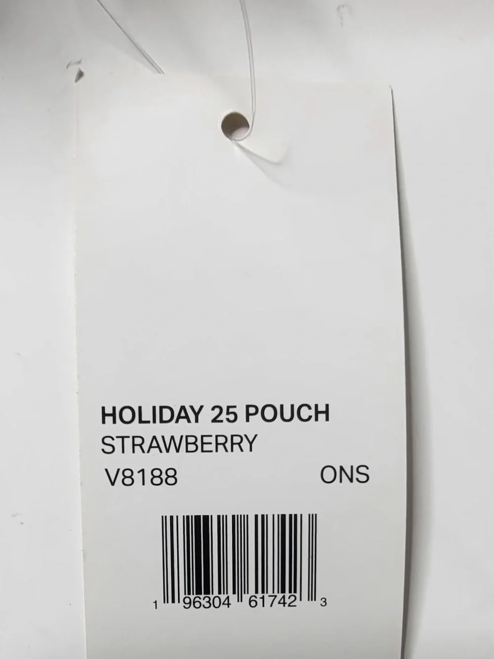 Vuori Burgundy & White Graphic Canvas Cosmetic Pouch